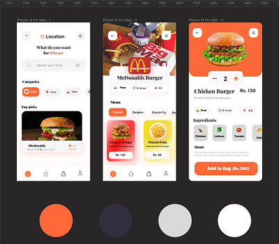 Online Food Delivery App UI app figma graphic design swiggy ui