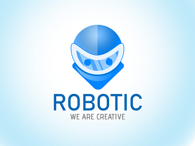 Robotic Logo Design ai app artificial intelligence bot branding character cute cyber human cyborg data emblem face identity internet mechanical robot robotic head smile virtual web