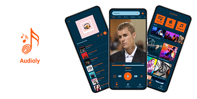 Audioly App app design design app mobile app music ui ui uiux design ux