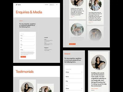 Solar Panel Company - Contact & Testimonials Page client contact contact page enquiries feedback inquiry quote quotes review reviews solar solar company solar panel solar provider testimonial testimonials testimony web design website