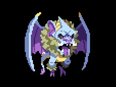 BatMonster sprite 2d art game indie pixel pixelart