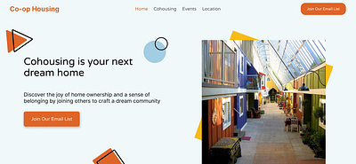 Co-op Housing Website Redesign co op colour design housing redesign ui ux web design