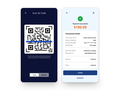 Scan and Pay app UI app branding dailyui dailyuichallenge dailyuiinspiration design logo menubarui mobileappui paymentapp paymentappui paymentsuccessfului paymentui scan and pay app ui scanandpayapp scanapp scanbarcode scanui ui