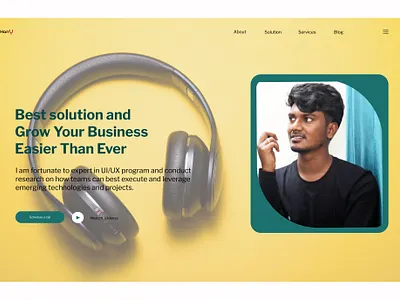 Hero Page design logo ui ux