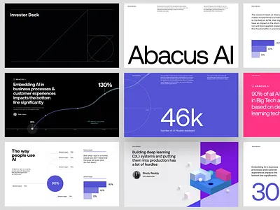 Pitch Deck Presentation for Abacus AI branding data analytics data visualization data viz graphic design infographic investor deck keynote layout design pitch deck pitch deck desiger pitch deck design pitchdeck powerpoint presentation presentation presentation design presentation designer presentation template slide deck slides