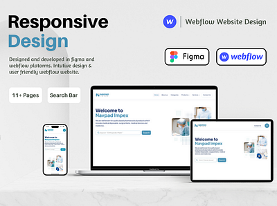Responsive Webflow Website 3d brand identity branding business website company website figma responsive website ui ui design uiux webflow webflow website website design