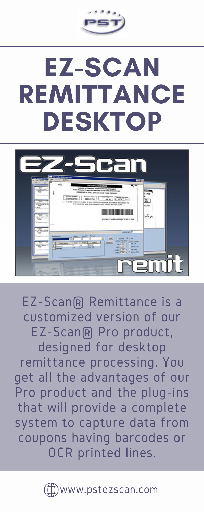 EZScan Remittance Software PstezScan by Precision Software