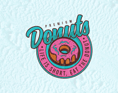 Donuts Vintage Badge Logo badge design badge logo bakery branding chocolate cupcake donuts logo donutshop freshtasty homemade ice cream illustration logo nuts vector yummy