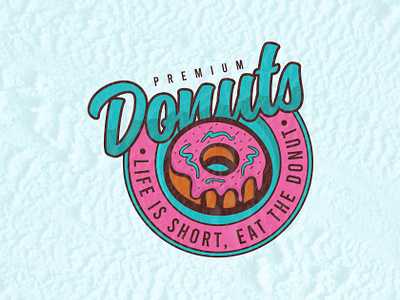 Donuts Vintage Badge Logo badge design badge logo bakery branding chocolate cupcake donuts logo donutshop freshtasty homemade ice cream illustration logo nuts vector yummy