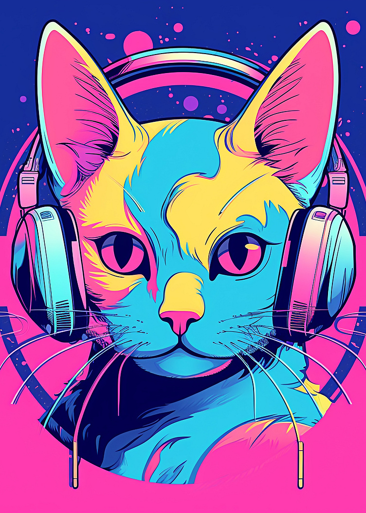 dj cat by Daria on Dribbble