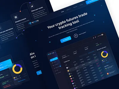 Crypto Management Website Design app app design black blue cool website crypto dark theme website dark website dashboard design graphic design illustration minimal website modern website ui ux web design website
