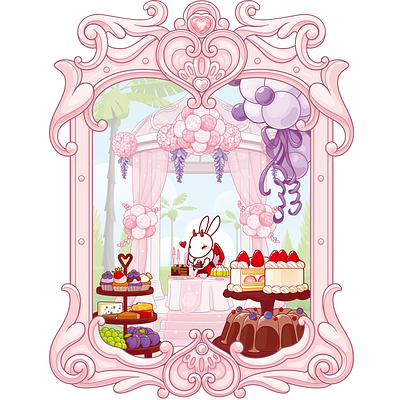 Garden Party character design flower garden graphic design illustration