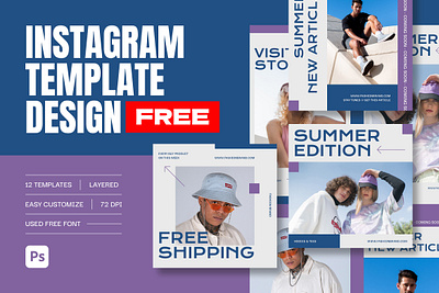 FREE DOWNLOAD - Hypebeast Instagram Fashion Template Design brand branding fashion hypebeast instagram media minimal mobile multipurpose online post promotion sale store stories streetwear template urban visual website