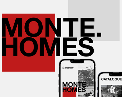 Website for investment and real estate company in Swiss style design graphic design ui ux