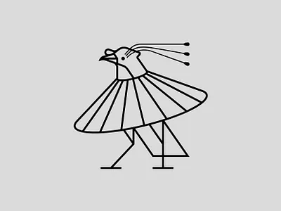 Western Parotia abstract bird brand designer creative dance emblem flat illustration geometric graphic design illustration logo logo designer logomark parotia sign simple symbol vector vector illustration western parotia