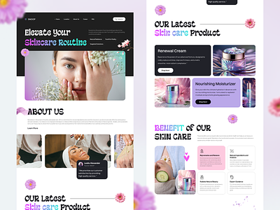 Skincare Product eCommerce Website beauty beauty care website beauty clinic website beauty product beauty product website bodycare cosmetics website home page landing page makeup product design service skin care skin care website skincare spa website treatment web design website website design