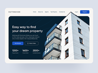 Real estate platform 🏠 | Hyperactive agency airbnb apartment branding cta design hero section hyperactive interfaces product design property property website real estate rental residence typography ui user friendly ux web design