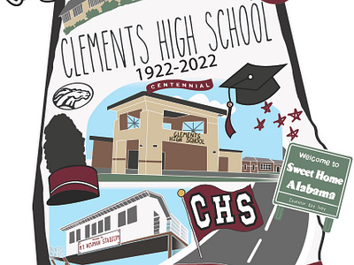 High School T-Shirt vector adobe illustrator adobe illustrator expert clements vector design design graphic design illustration image into vector manual vector tracing print ready file t shirt design t shirt vector vector tracing