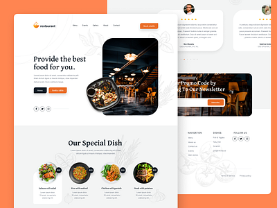 Restaurant - Web Design adobe xd app design design figma food restaurant ui user experience user interface ux web design website design