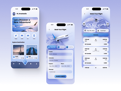 Flight Booking - App Design adobe xd app design design figma flight booking app travel ui user experience user interface ux