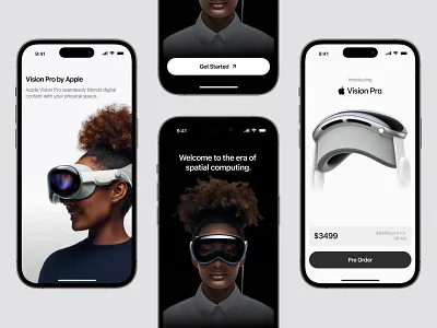 Apple Vision Pro apple clean design mobile ui designer uidesign uiux vision pro
