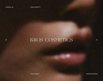 Logo / Kros Cosmetics aesthetics brand branding cosmetics design female graphic design kros lips lipstick logo logo design london makeup minimal modern sophisticated type logo uk visual identity