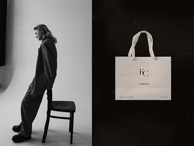 Paper bag design accessories aesthetics beige brand branding cosmetics delicate design female graphic design kros layout lips logo london makeup paper bag print print collateral uk