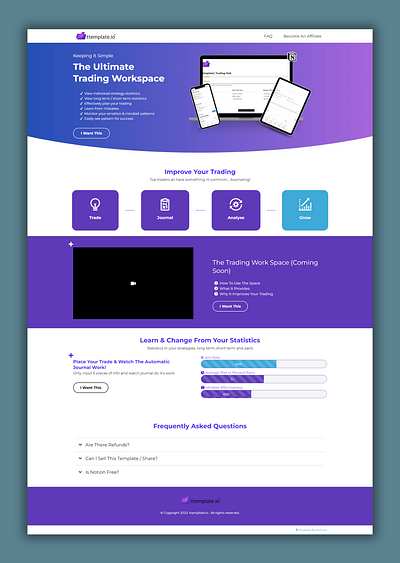 High Converting Notion Template Landing Page clickfunnels course landing page digital product landing page funnel gohighlevel landing page notion notion landing page notion template ui