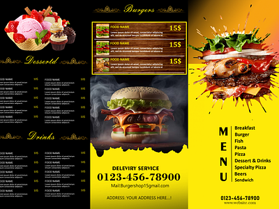 FOOD MENU FLYER DESIGN! 3d branding graphic design logo motion graphics