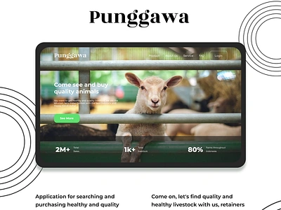 WEB DESIGN - LANDING PAGE PUNGGAWA app branding creative design design design procces eid al adha homescreen mobile app product design qurban responsive design study case ui uipattern uiux inspiration visual design web design wireframe