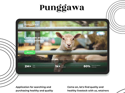 WEB DESIGN - LANDING PAGE PUNGGAWA app branding creative design design design procces eid al adha homescreen mobile app product design qurban responsive design study case ui uipattern uiux inspiration visual design web design wireframe