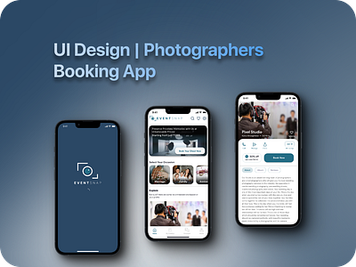 UI Design | An app which lets you book photographers. app design mockup ui ux