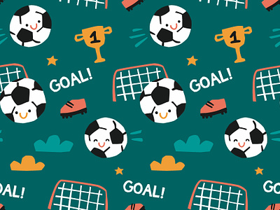 Football baby collection baby pattern ball boy cute design football illustration kids pattern seamless pattern soccer soccer ball