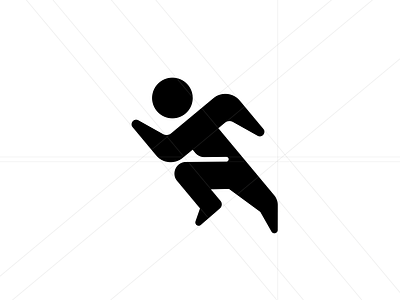 Athletic athletic brand branding design elegant grid illustration logo logotype man mark minimalism minimalistic modern monochome run runner sign sport sportsman