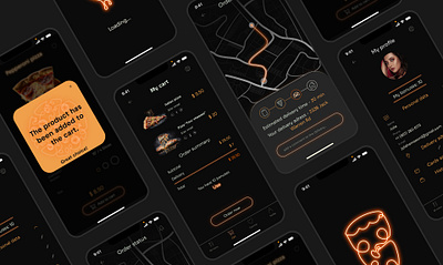 Pizza delivery branding delivery design food graphic design interface pizza ui