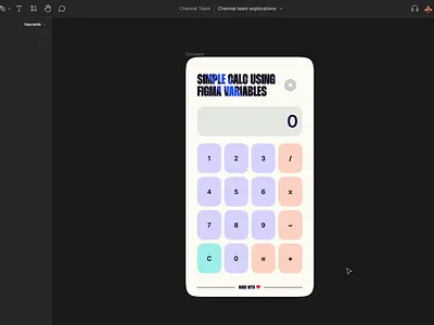 Figma Variables - Calculator animation app calc calculator design figma mobile app product design variables visual design