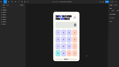 Figma Variables - Calculator animation app calc calculator design figma mobile app product design variables visual design