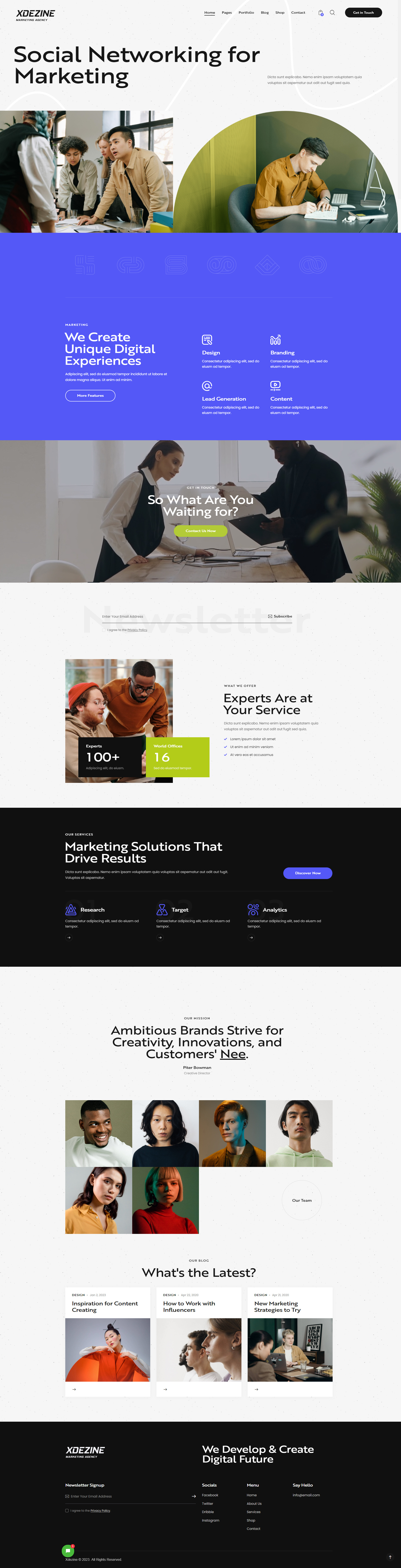 XDezine business digital illustrator marketing photoshop social network webdesign website