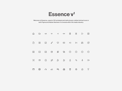 Essence v1 - A Minimal Icon Pack aesthetic branding branding and identity clean creative market design dribbble for sale icon icon design icon pack identity illustration minimal modern product simple ui ux vector
