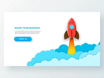 Animated Startup PowerPoint Infographic with Rocket animated illustration illustrator infographic photoshop powerpoint ppt template rocket startup template