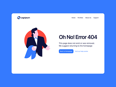 Daily UI #8 - 404 Page 100days 404 404 page daily ui dailyui design error error 404 ui ui design uiux design uiuxdesign ux ux design web design