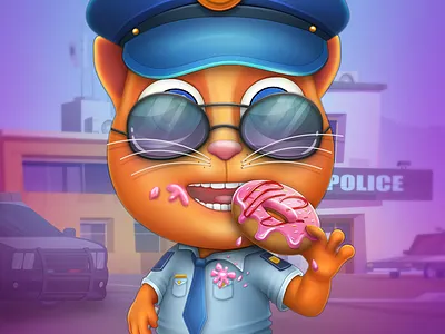 Talking Cat Tommy 3d graphic design