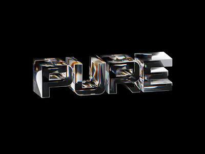 Pure💎 3d 3danimation adobe after effects animation blender blender animation cycles dispersion glass logo loop material motion motion design motion graphics pure render text typo