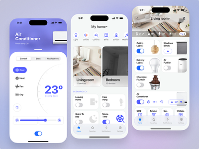 Smart Home App app interface smart home ui ui design ux design