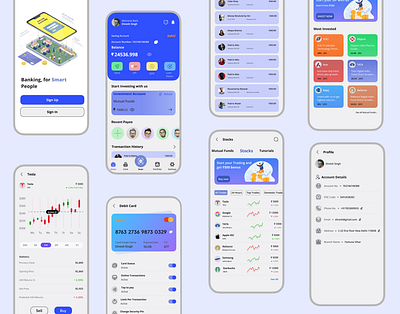 Banking app design app appdesign banking branding figma finance illustration ios stock ui