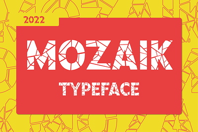 Mozaik - Decorative Display art branding decorative design display font graphic design handcrafted layers logo noise pool poster summer texture typeface