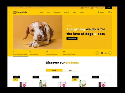 Pet e-commerce concept ecommerce petshop ui uiuxdesign