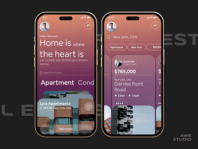 HomeFind-Real Estate Mobile App agency animation apartment app app design awe building finance house mobile app motion graphics property property app real estate real estate agency real estate logo realtor rent