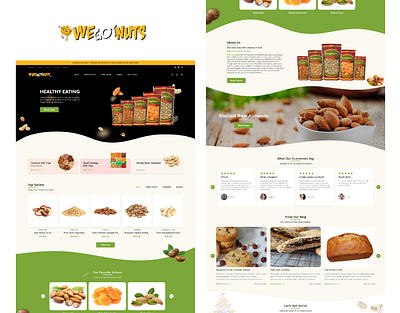 We Got Nut Store Design branding design graphic design illustration landing page layout mockup typography ui