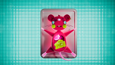 RATTRAP 3d autopsy c4d character design cheese cinema 4d dead mouse dead rat illustration mouse neon green neon pink rat redshift tail